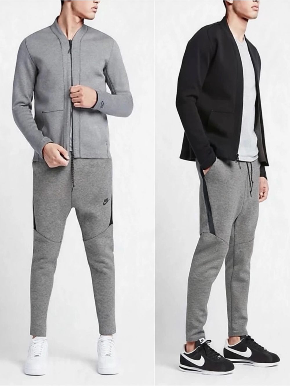 NIKE TECH FLEECE CROPPED PANTS JOGGERS Gray Grey Size Small RARE Pants